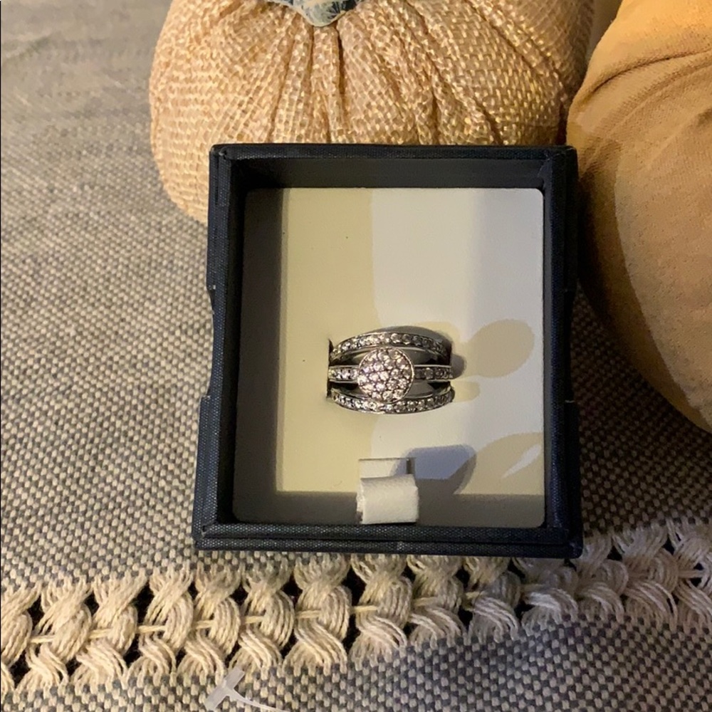 Three Silver Stackable Rings - image 1